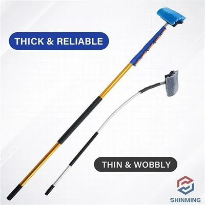 Brosse de voiture avec un poteau télescopique